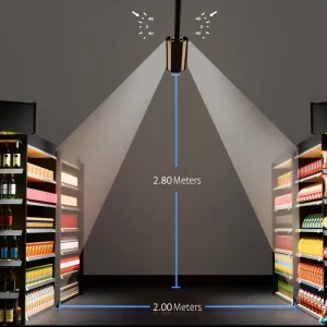 LumiShield 160lm/W LED Linear Track Light UGR<13 ±45° Adjustable for Supermarket Aisle Retail Shelf Lighting