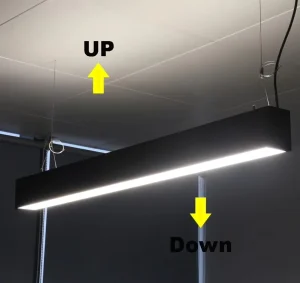 Lumin up Down LED Linear Light 40W Direct Indirect Illumination Ultra Thin 8mm Screwless Non magnetic Pendant Lamp