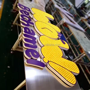 Luminous Characters 3D Stereoscopic RGB Dynamic Billboard Full Color LED Advertising Lighting Commercial Logo