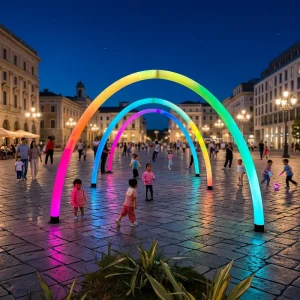 Luminous U shaped Archway LED Multi color Remote Control Photo Display Installation Wedding Halloween Thanksgiving Christmas