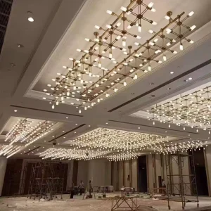 Luxury Architectural Ceiling Chandelier For Hotel Lobby Projects