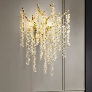 Luxury Bedroom Home Indoor Decorative Modern Glass LED Wall Sconce Lamp