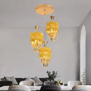 Luxury Ceiling Chandeliers Pendant Lights for Living Room Modern Gold Crystal Indoor Decorative Hanging Light