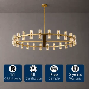 Luxury Chandelier Arcachon Led Round Chandelier LED Round Glass Crystal Chandelier Large Pendant Light for Living Room
