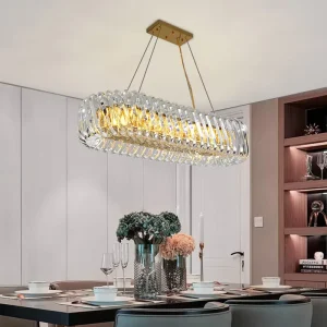 Luxury Chandeliers Living Room Pendant Lighting Crystal Pendant Light With Chromed Stainless Steel
