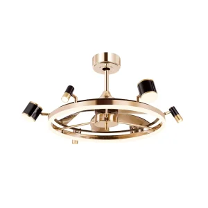 Luxury Chilling LED Fan Ceiling Light Chandelier Combo Lighting DC Motor Ceiling Fan with Light and Remote Control