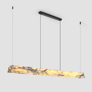 Luxury Creative Marble 59 inch Long Dining Table Linear Pendant Lamp Minimalist Design Chandelier LED Lamp