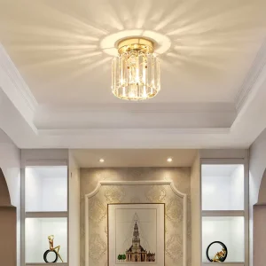 Luxury Crystal Ceiling Light Home Decoration Lighting Hotel Room Hardware Corridor K9 Crystal LED Ceiling Lamp
