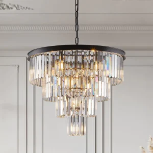 Luxury Crystal Chandelier Lighting Modern 12 Light K9 Crystal Chandelier for Living Dining Room Entryway
