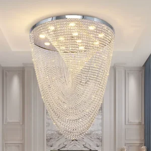 Luxury Crystal Chandelier Pendant Light for Home Villa Staircase Hotel Banquet Hall