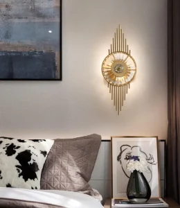 Luxury Crystal LED Wall Light Collection White Gold 55x25mm Dimmable for Bedrooms Corridors and Hotel Interiors