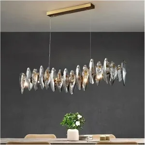 Luxury Crystal Living Room Chandelier Dining Room Pendant Lamp Ceiling Light Indoor Lighting Building Light Designer