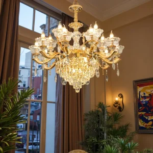 Luxury Crystal Pendant Light Villa Wedding Banquet Whole House Modern Chandelier Lamp for Livingroom Hotel Lobby