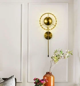 Luxury Crystal Wall Light Collection White Gold 62 X 25 mm for Bedrooms Corridors and Hotel Interiors