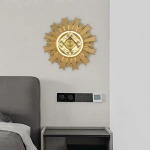 Luxury Crystal Wall Light Collection White clear+gold 25 x 25 mm for Bedrooms Corridors and Hotel