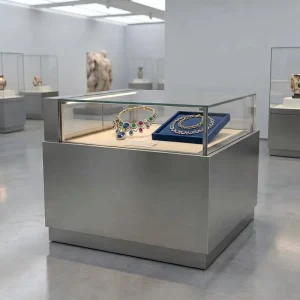 Luxury Custom Commercial Tempered Glass Showcase Cabinet for Jewelry Retail Shop Exhibition Jewelry Store Display Cases
