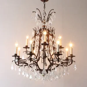 Luxury Exquisite Villa Hotel Dining Room Indoor Lighting Black Ironwork Nordic Led Chandelier Pendant Lights