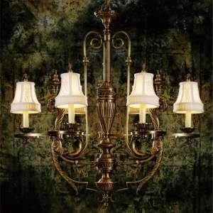 Luxury Grand Tiered Crystal Chandelier Opulent Ornate Brass Lighting for Major Hotel Lobby Project