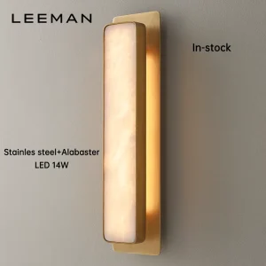Luxury Home Design Alabaster Wall Sconce Lamp Interior Decorative LED Wall Light for Bedroom Living Room Hotel Entryway Foyer