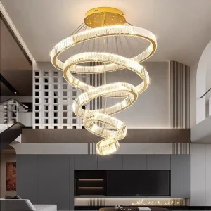 Luxury Home Middle Bar Dining Chandeliers Pendant LED Energy Saving Hotel Round Crystal Iron Adjustable Height Modern Indoor