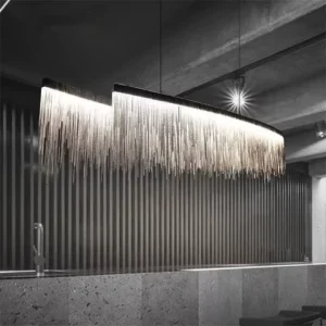 Luxury Hotel Chandelier Ceiling Iron Metal Tassel Chandelier