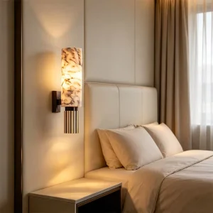 Luxury Hotel Decorative Wall Light Home Indoor Living Room Natural Marble Wall Lamp for Bedside Corridor