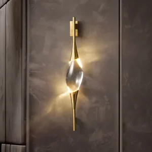 Luxury K9 Crystal All Copper Wall Lamp Modern Simple Bedroom Bedside Bracket Light Decoration Hallway Art LED Wall Fitting