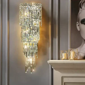 Luxury K9 Crystal Wall Lamp Decor Living Room Bedroom Hotel Led Wall Light for Home