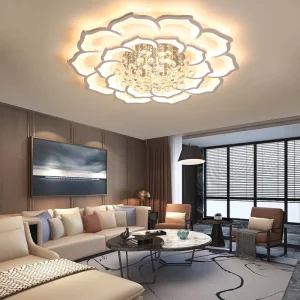 Luxury LED Ceiling Light Creative Lotus Shaped Ceiling Light Suitable for Living Room