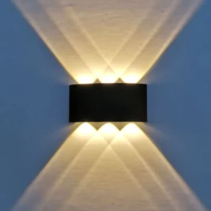 Luxury LED Square Modern Mounted Up Down Garden Living Room Wall Home Room Decor Waterproof Outdoor Wall Light Lamp