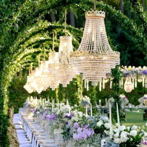 Luxury Led Wedding Hotel Pendant Chandelier Lights Modern Crystal Chandelier Ceiling Light for Party Event Decorations