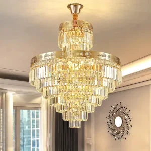 Luxury Living Room Crystal Chandelier Home Lobby Villa Hollow Pendant Light for Wedding Restaurant Bar