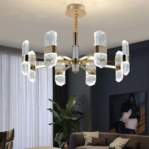 Luxury Modern Aluminum Crystal Bubble Chandelier Pendant Lights for Living Dining Rooms Hotels Restaurants LED Energy Saving