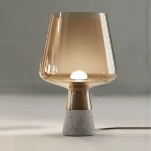 Luxury Modern Desk Lamp Minimalist Decoration Smoke Glass Lampes De Table Lamp
