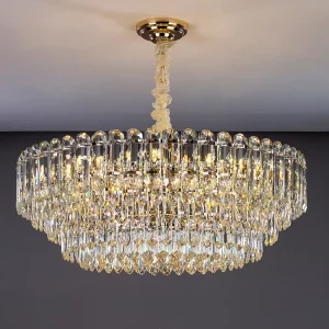 Luxury Modern Nordic Ceiling Chandelier Custom Large Crystal Pendant Lights for Hotel Home and Restaurant Glass Material