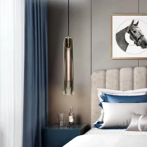 Luxury Nordic Crystal Hanging Lighting Pendant Lamp Bar Chandelier Modern Home Decor Hotel Bedroom Bedside Small Chandeliers