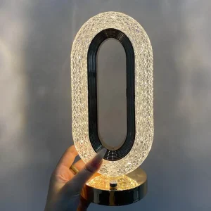 Luxury Restaurant Home Decoration Crystal Table Lamp 3 Color Temperature Touch Lamp Transparent Modern LED Acrylic