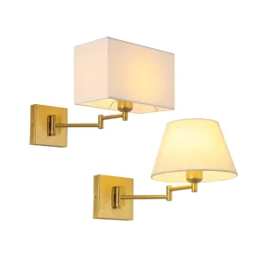 Luxury Thin and Light LED Bedside Wall Lamp for Interior and Exterior Fabric Shade Home Decor Lighting Design