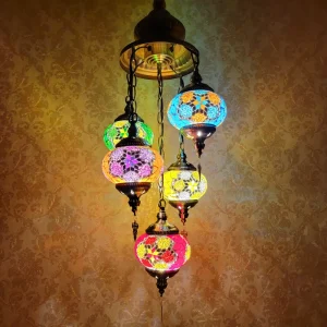 Luxury Turkish Chandelier Lamp Large Art Glass Pendant Lights