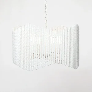 Luxury Villa Pendant Light Living Room Banquet Hall Camille Chandelier White Gesso