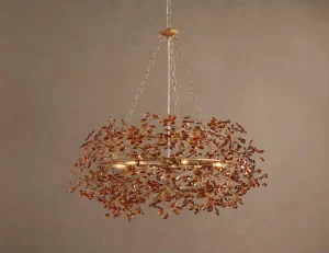 Luxury Vintage Crystal Flower Chandelier Flower Pendant Light for Hotel Home Hanging Lamp Lighting LED Decorative Pendant Light
