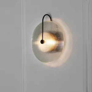 Luxury Wall Lamp Glass Round Shape Postmodern Living Room Corridor Bedroom Bedside Led Decorative Wall Light