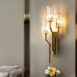 Luxury style Aluminum Crystal Wall Lamps 3000K-6000K LED Light Luxury Design for Living Rooms Bedrooms Hotel KTV