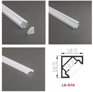 LvSen LS 076 V Shape LED Light Diffuser Wardrobe Aluminium Profile 6000 Series 18.5mm Angle Cutting Punching Bending Decorations