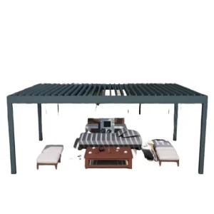 M3 Beachfront Aluminum Bioclimatique Pergola Offers Reliable Sunshade Waterproof Shelter CE Certified for Surfers