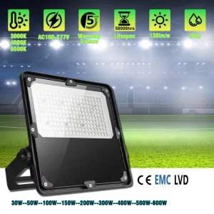MEANWELL Driver PMMA Lens High Performance Outdoor IP66 Waterproof 20w 30w 50w 100w 150w 200w 300w Led Flood Light