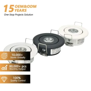 MINI Downlight Dimmable 1W 3W LED Recessed Ceiling Downlight Lamps for Living Room Cabinet Bedroom
