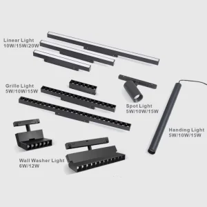 Magnetic Track Lighting System, Linear Spot Hanging Magnetic Track Light for Home Office Villa