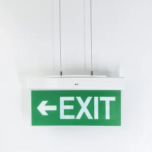 Maintained 4 in 1 LED Exit Sign Fire Safety LED Emergency Light With Rechargeable Battery Hanging Mounted Led Salida Light