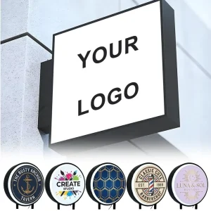 Mall Light Box Shape Design Store LED Minimalist Shape Lightbox Earl Shop Advertising Lightbox